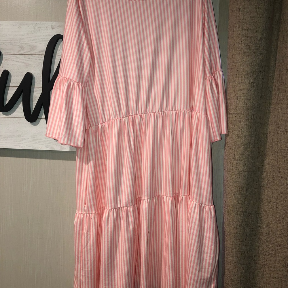 Nuggles Pink and White Striped Tunic